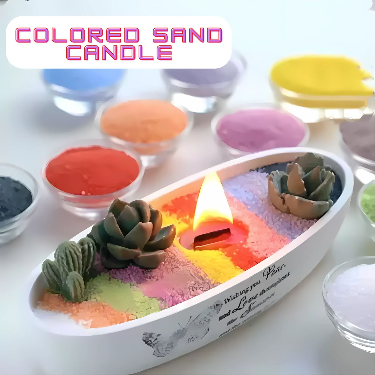 Snow Pearled Candles