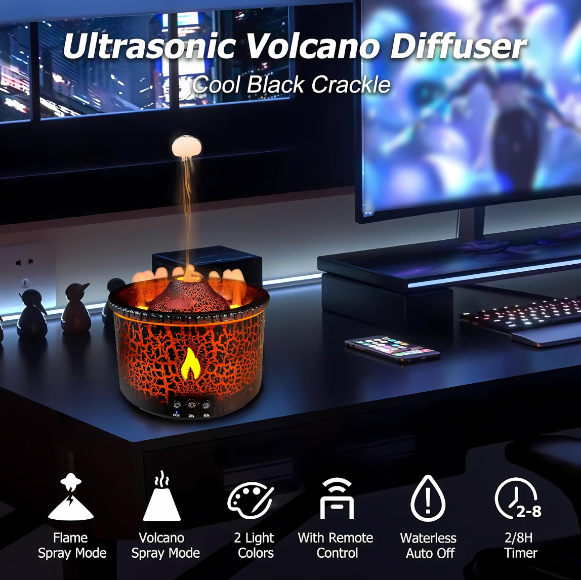 Diffuser - Volcano Burst Aromatherapy Humidifier