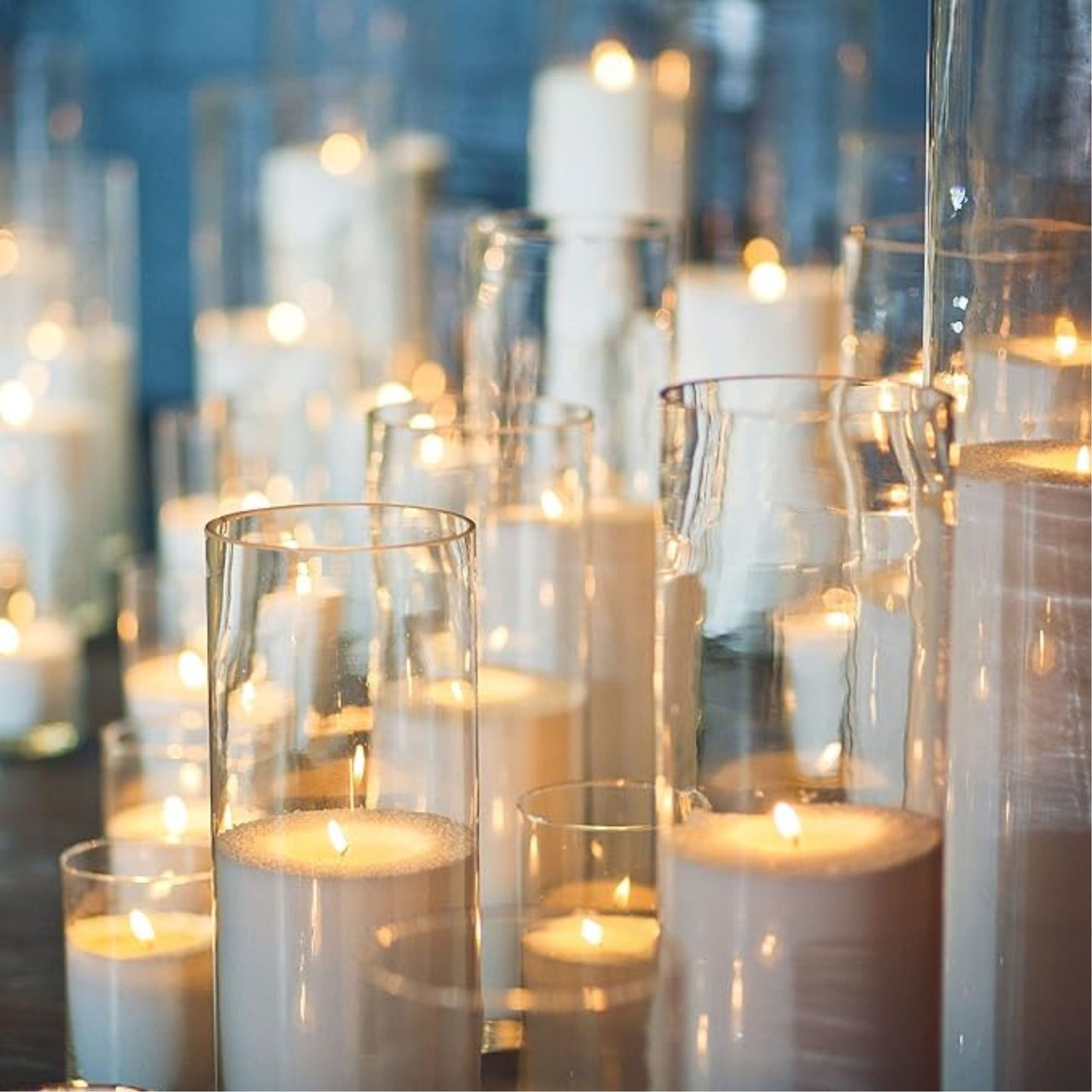 Snow Pearled Candles