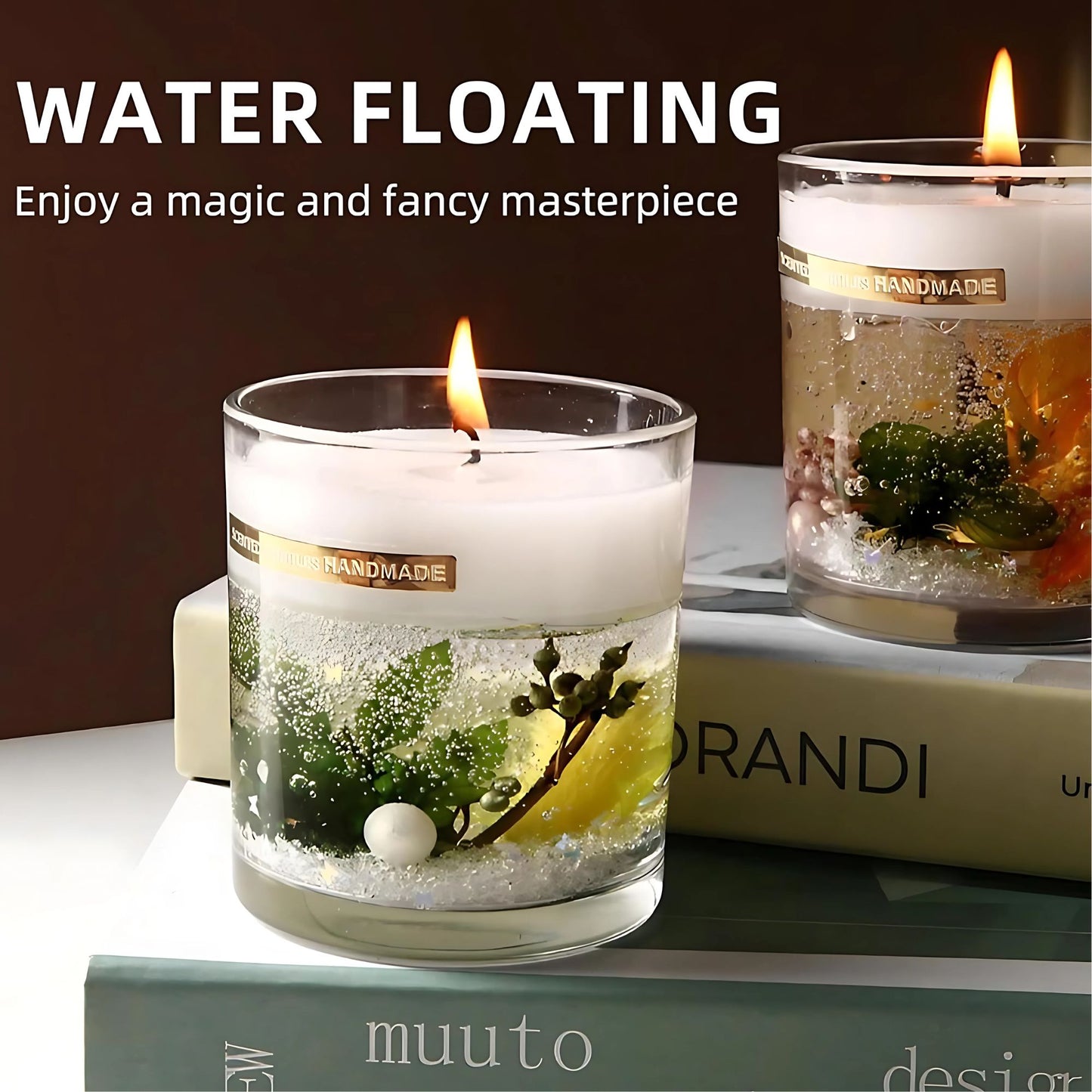 Snow Pearled Candles