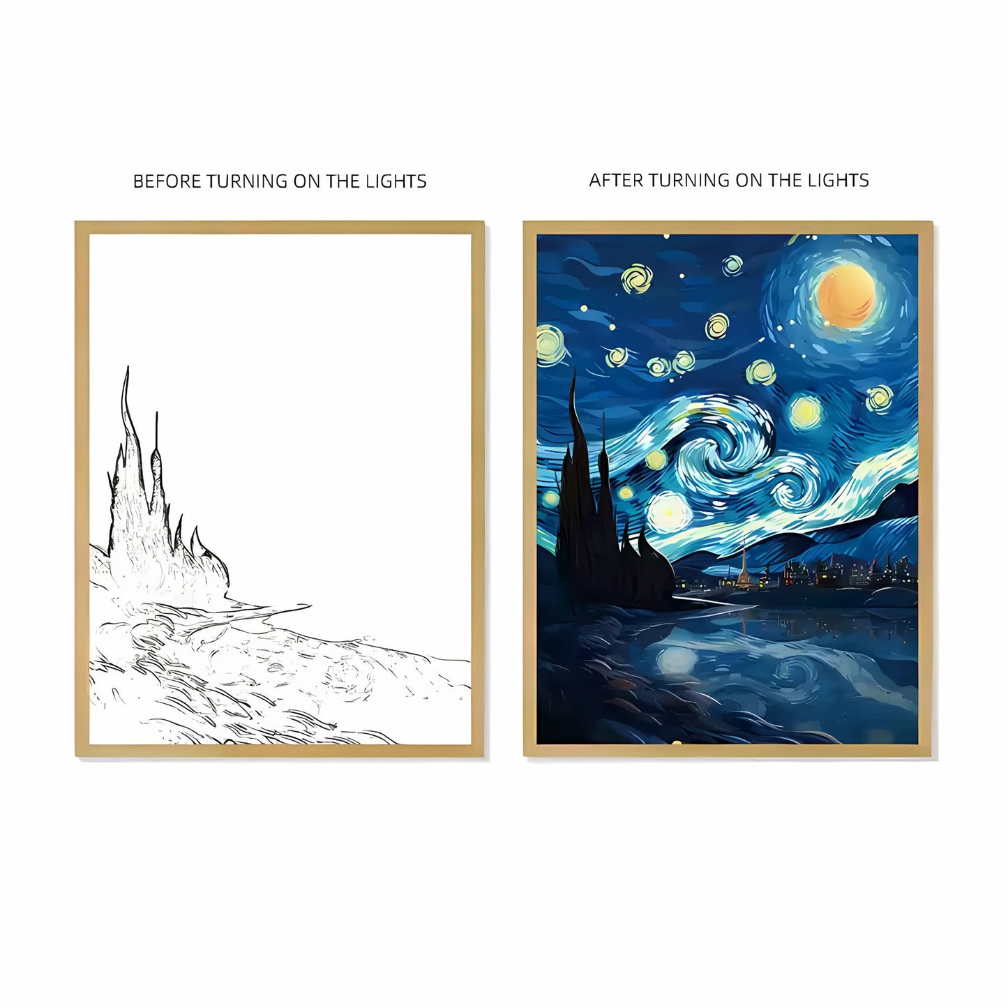 Anime Light Painting |Van Gogh Art