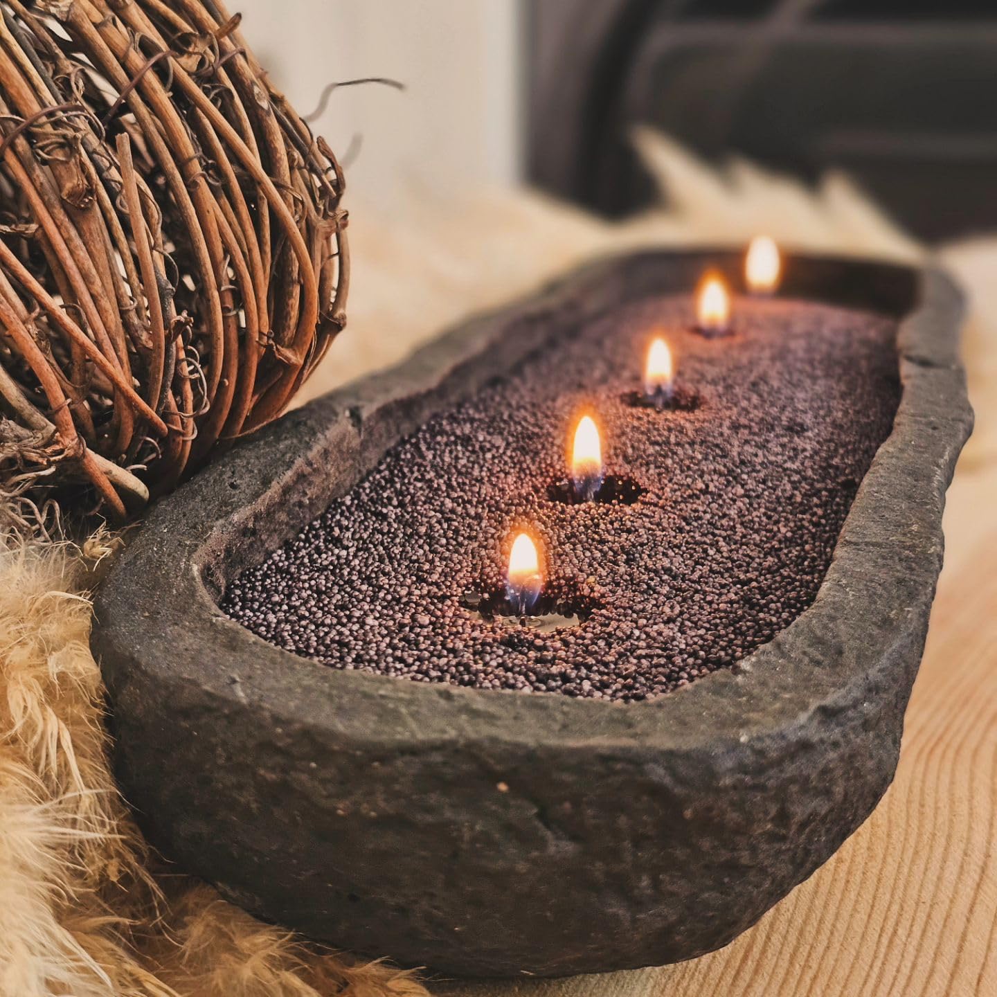 Snow Pearled Candles