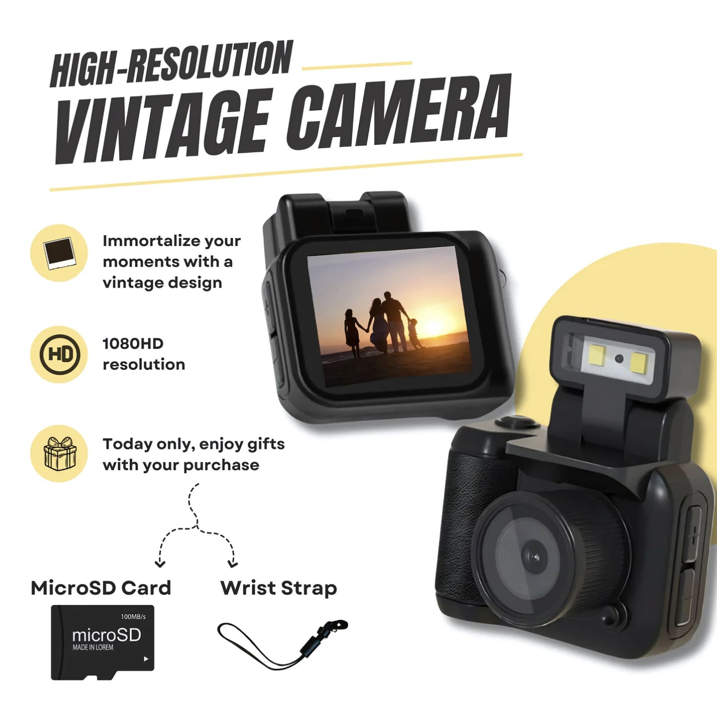 Mini Vintage Camera 1080HD